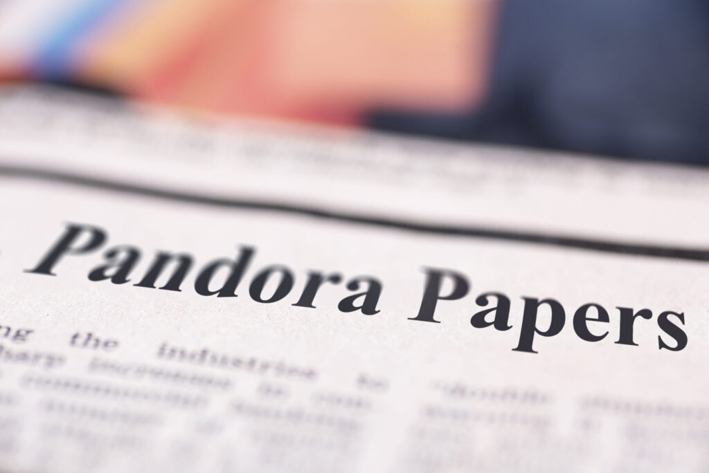 Pandora Papers written newspaper